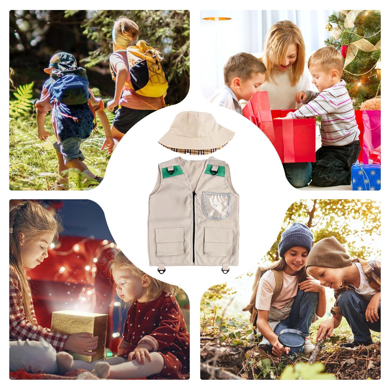 Outdoor Adventure Kit For Boys - Rompi dan Topi Petualang Anak, Kostum