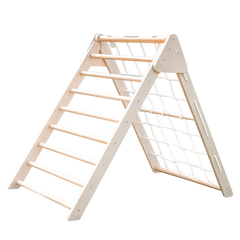 Outdoor Adventure Toys For Kids - Papan Panjat Segitiga Kayu Lipat dengan