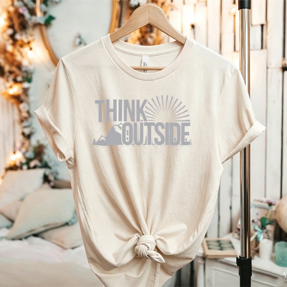 Outdoor Adventure Quotes Short - Kaos Grafis Think Outside Sun Mountain,