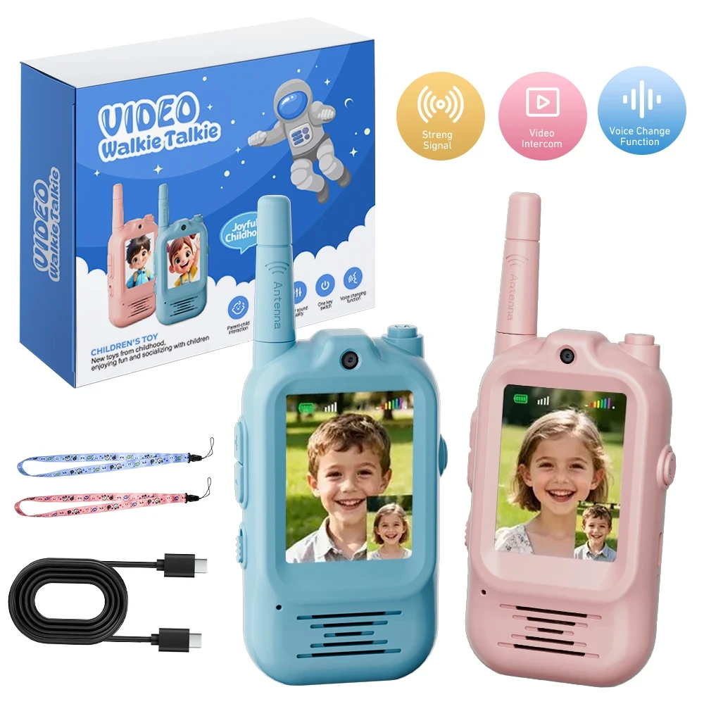Outdoor Adventure Toys For Kids - 2pcs Walkie Talkie Video Anak-anak Isi