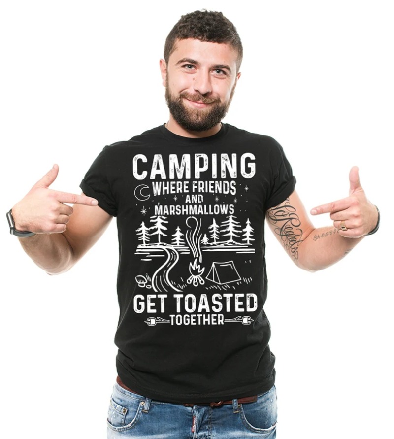 Outdoor Adventure Quotes Short - Kaos Pria Pendek dengan Cetakan Kutipan