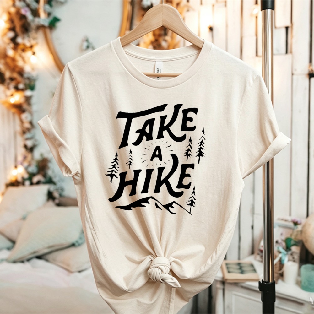 Outdoor Adventure Quotes Short - Kaos Grafis Outdoor Gunung Pohon Pinus