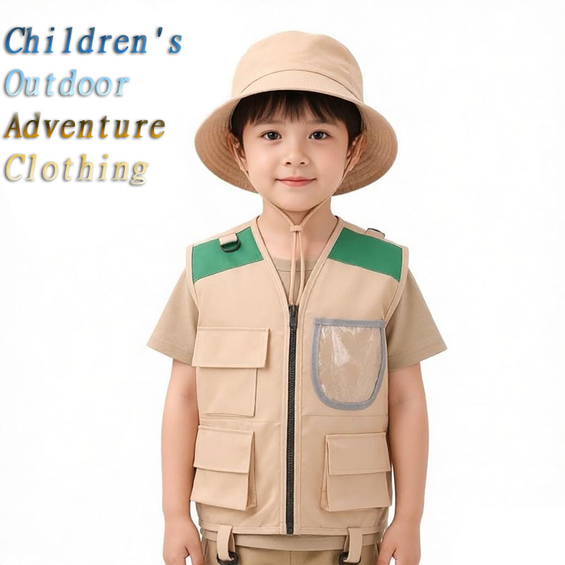 Outdoor Adventure Kit For Boys - 2026 Setelan Rompi dan Topi Penjelajah