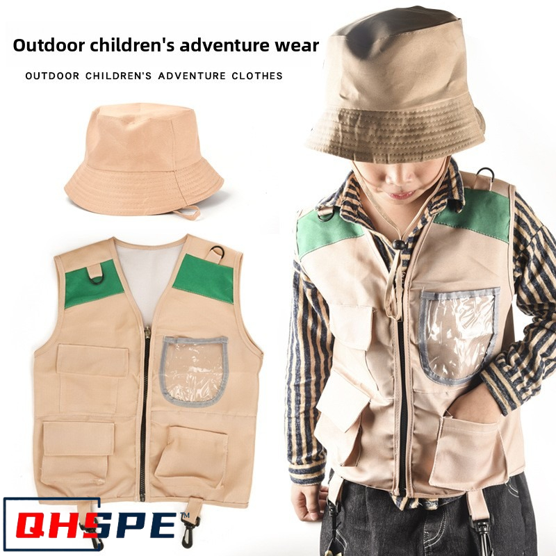 Outdoor Adventure Kit For Boys - Rompi Penjelajah Anak-anak dan Kostum Topi
