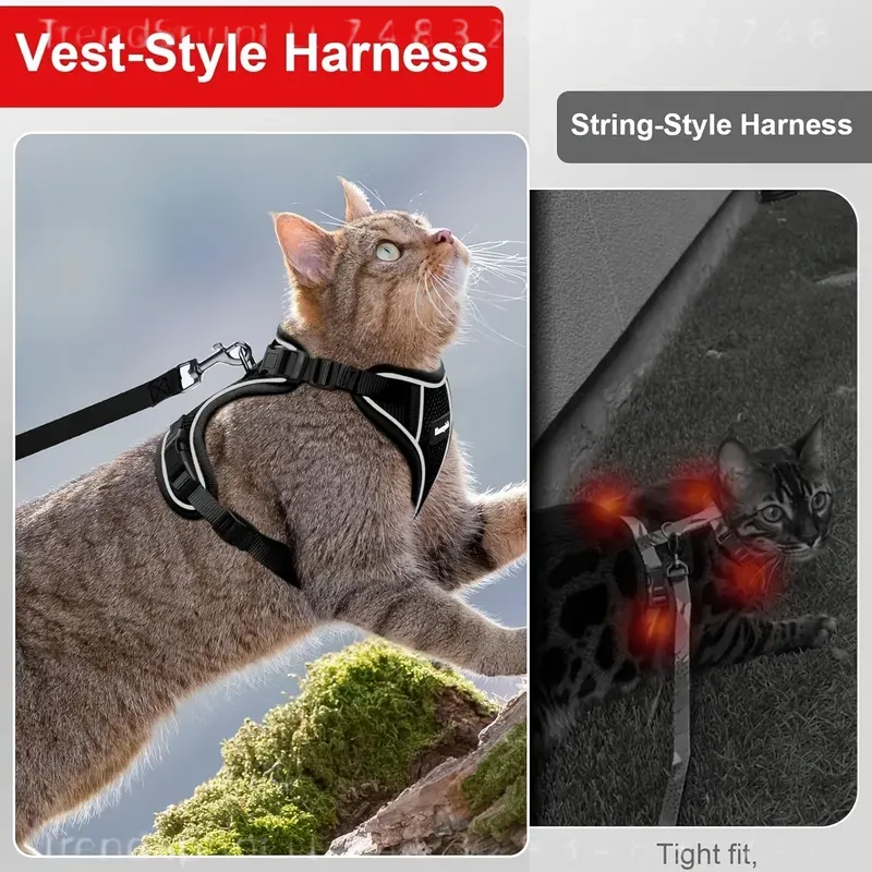 Set Tali dan Harness Kucing An - Outdoor Adventures ulasan dan harga