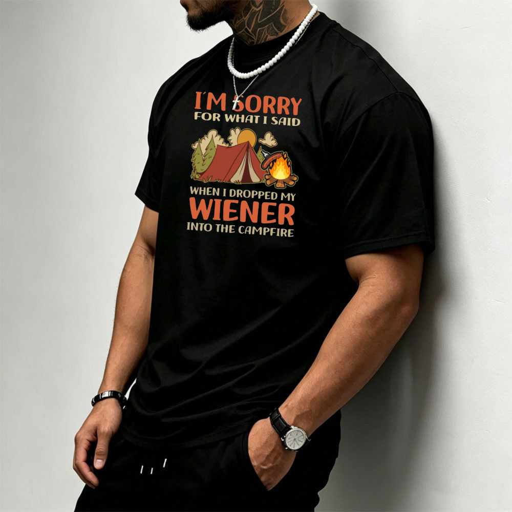 Kaos Pria Grafis Camping Wiene - Outdoor Adventure Quotes Short ulasan dan harga