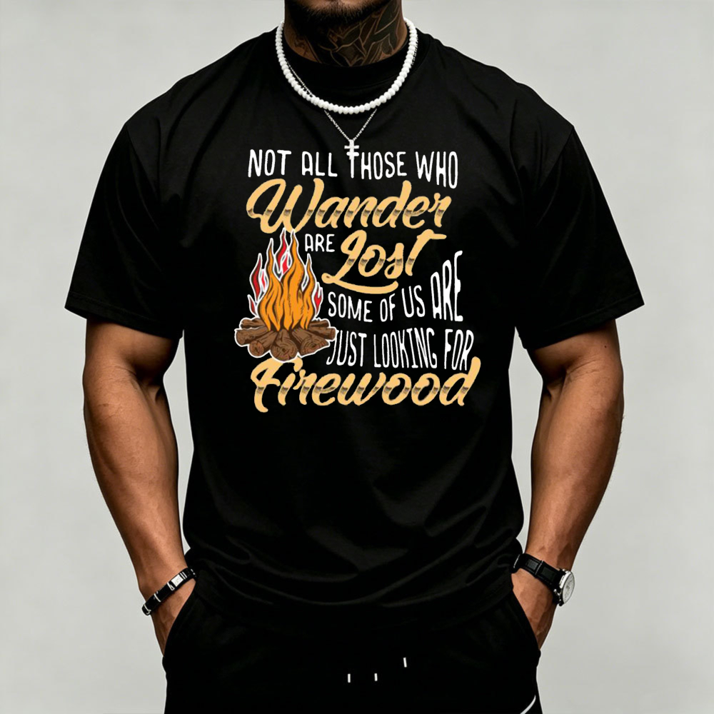 Kaos Pria Amping Campfire Grap - Outdoor Adventure Quotes Short ulasan dan harga