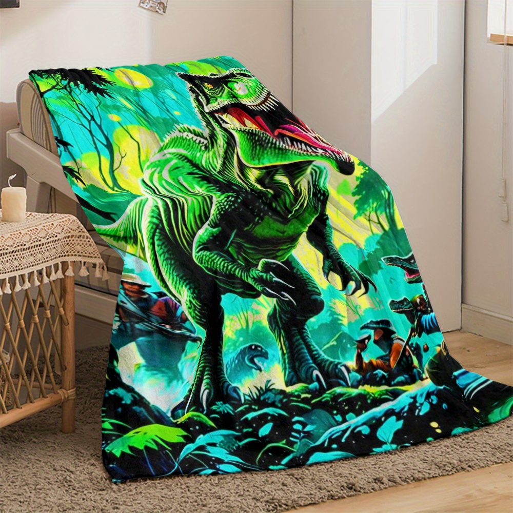 Selimut Bulu Dinosaurus T Rex  - Outdoor Adventure For Kids ulasan dan harga
